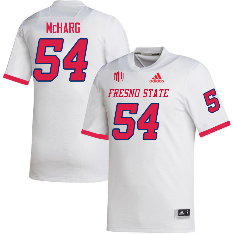 Men #54 Campbell McHarg Fresno State Bulldogs College Football Jerseys Stitched Sale-White